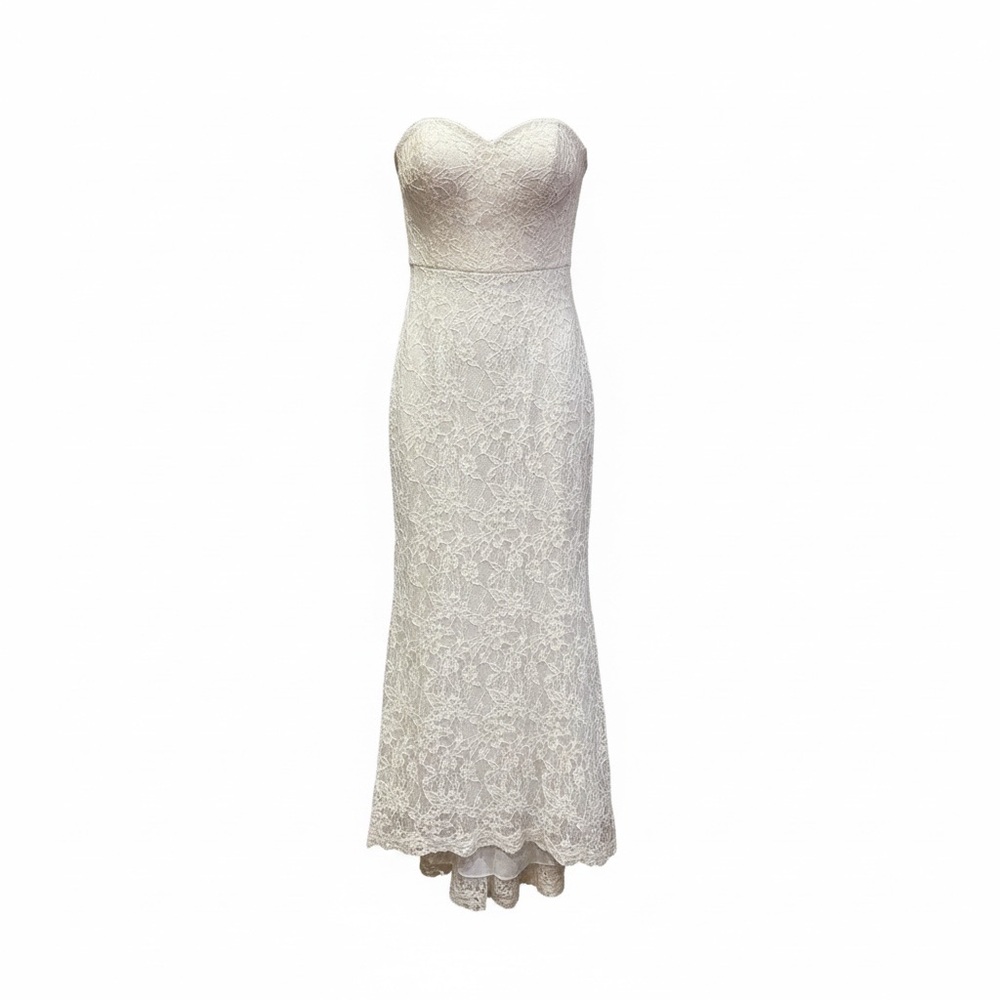 White House Black Market Strapless White Dress